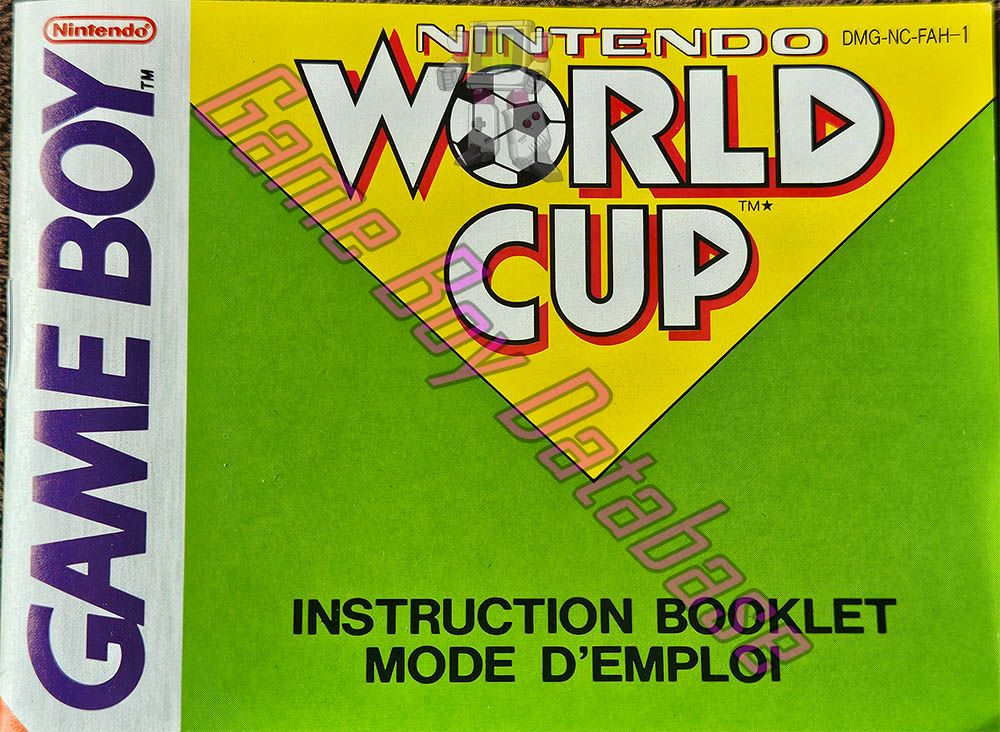 Nintendo World Cup FAH Front of the booklet