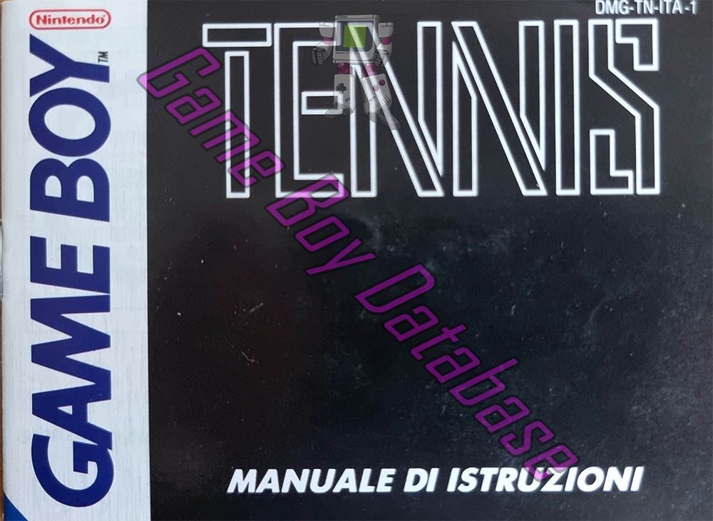 Tennis (Gig Version) ITA-1 Front of the booklet