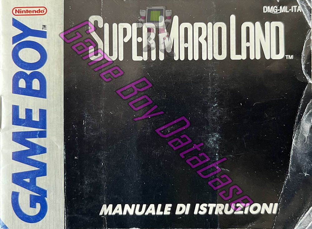 Super Mario Land ITA Front of the booklet