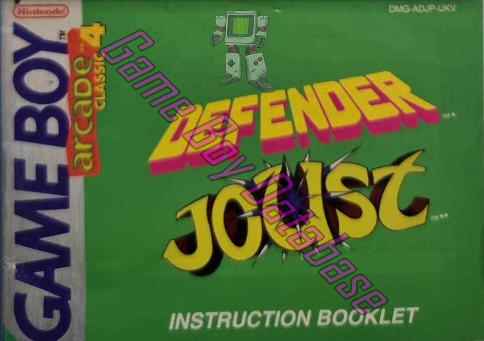 Arcade Classic no.4 Defender - Joust UKV-1 Front of the booklet