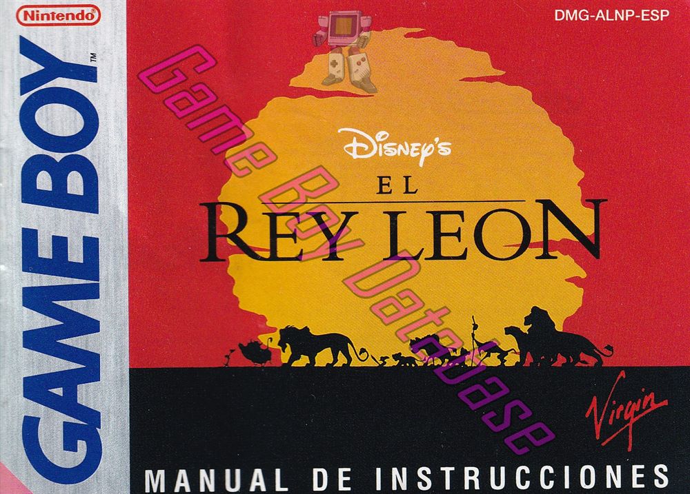 Rey Leon (Disney el) ESP Front of the booklet