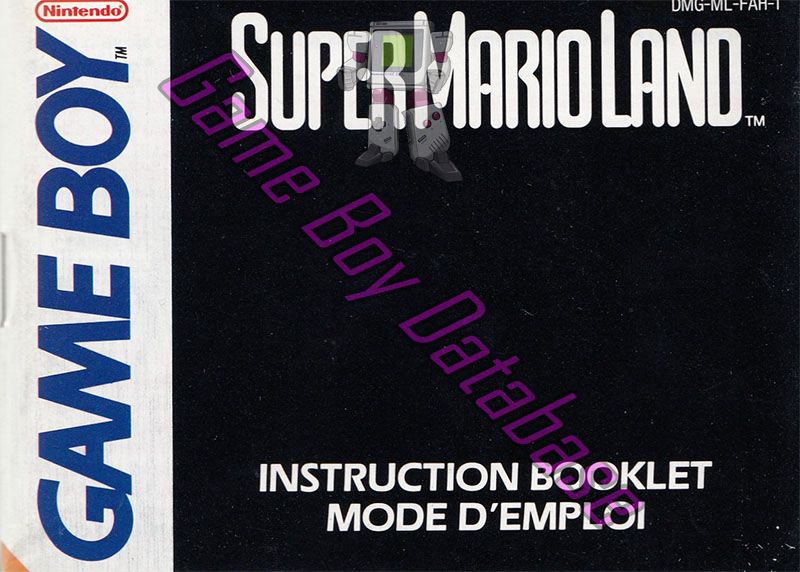 Super Mario Land FAH Front of the booklet