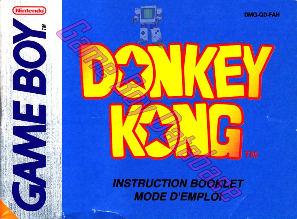 Donkey Kong FAH Front of the booklet