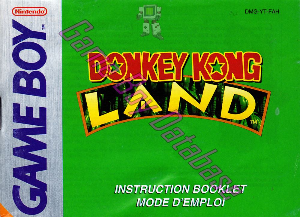 Donkey Kong Land FAH Front of the booklet