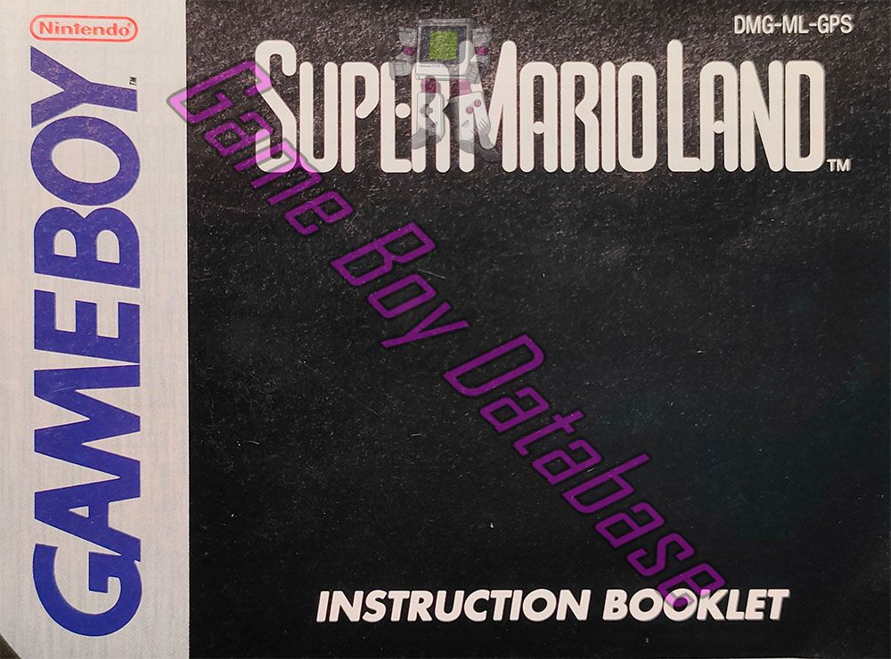 Super Mario Land GPS Front of the booklet