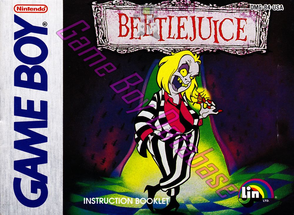 Beetlejuice USA Front of the booklet