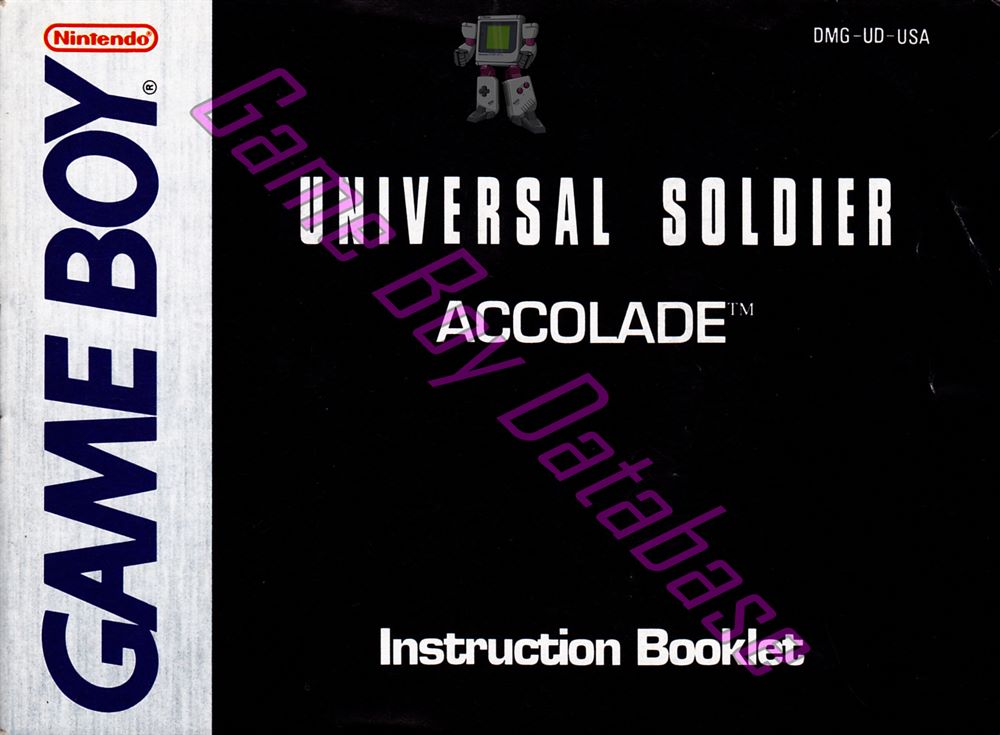 Universal Soldier USA Front of the booklet