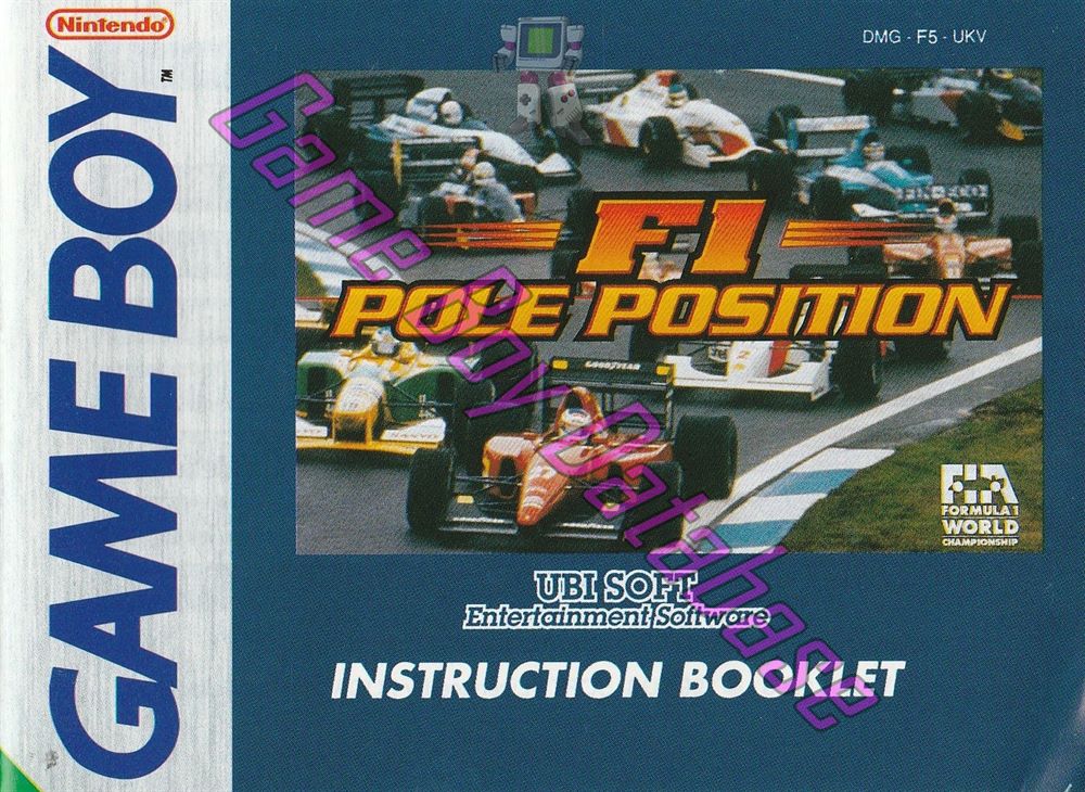 F1 Pole Position UKV-1 Front of the booklet