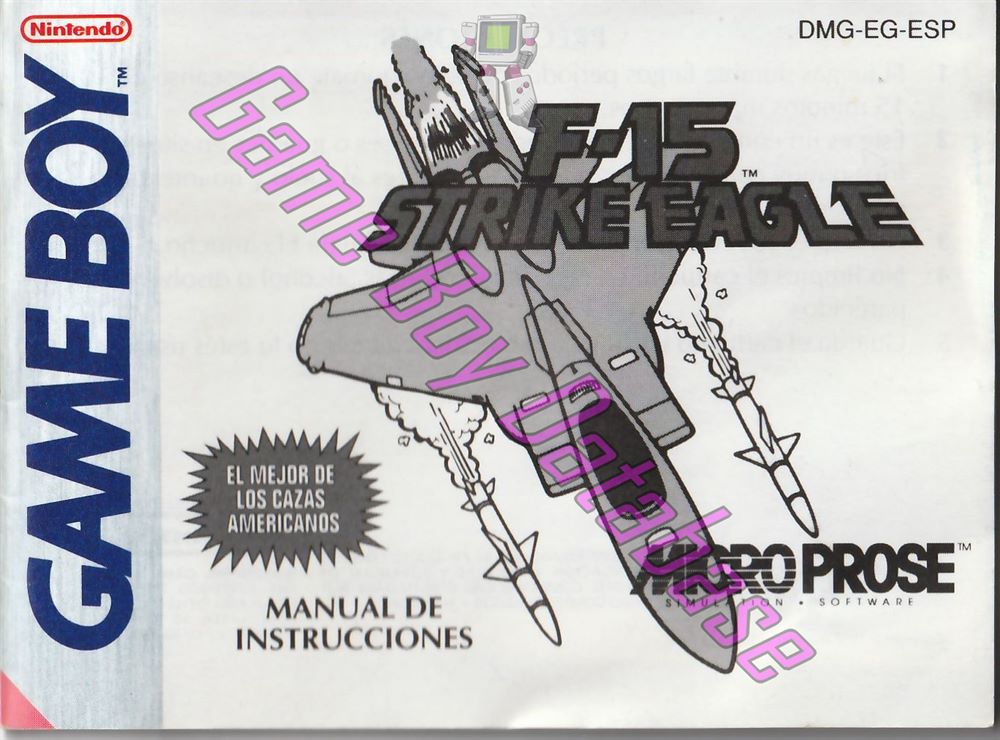 F-15 Strike Eagle ESP Front of the booklet