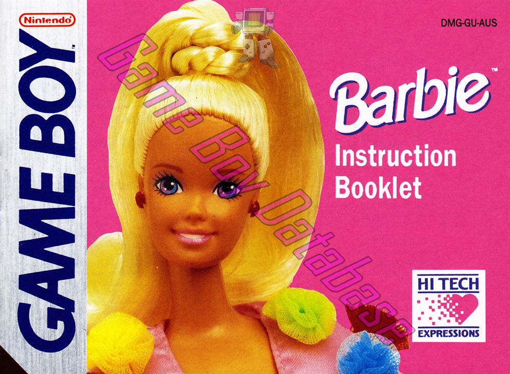 Barbie Game Girl AUS Front of the booklet