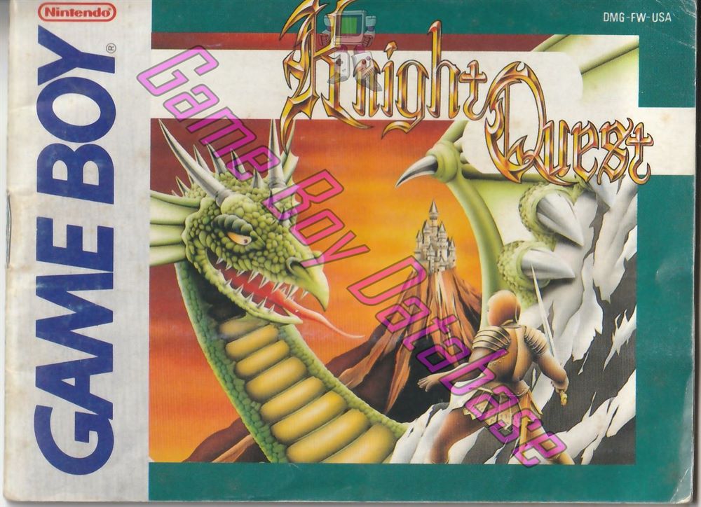 Knight Quest USA Front of the booklet