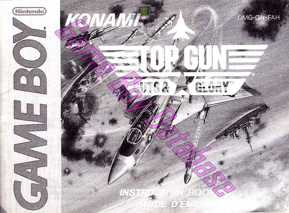 Top Gun Guts & Glory NOE-1 Front of the booklet