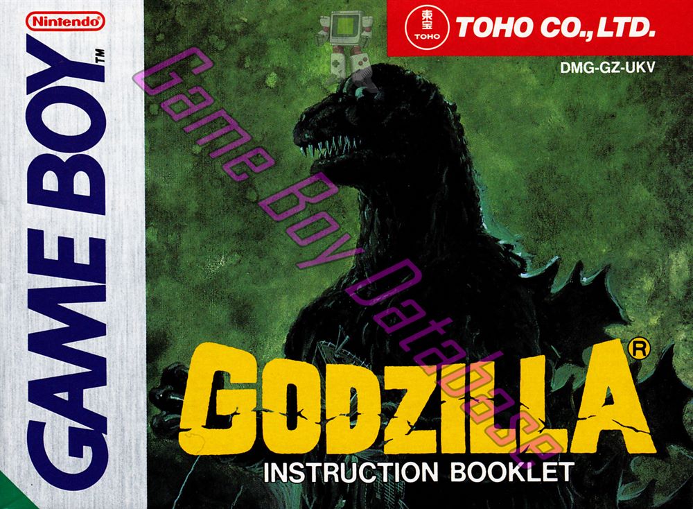 Godzilla UKV Front of the booklet