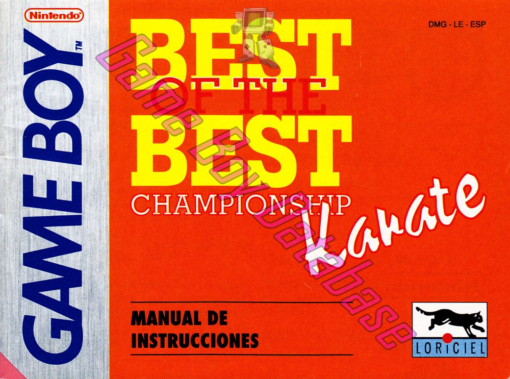 Best of the Best Championship Karate ESP Front of the booklet