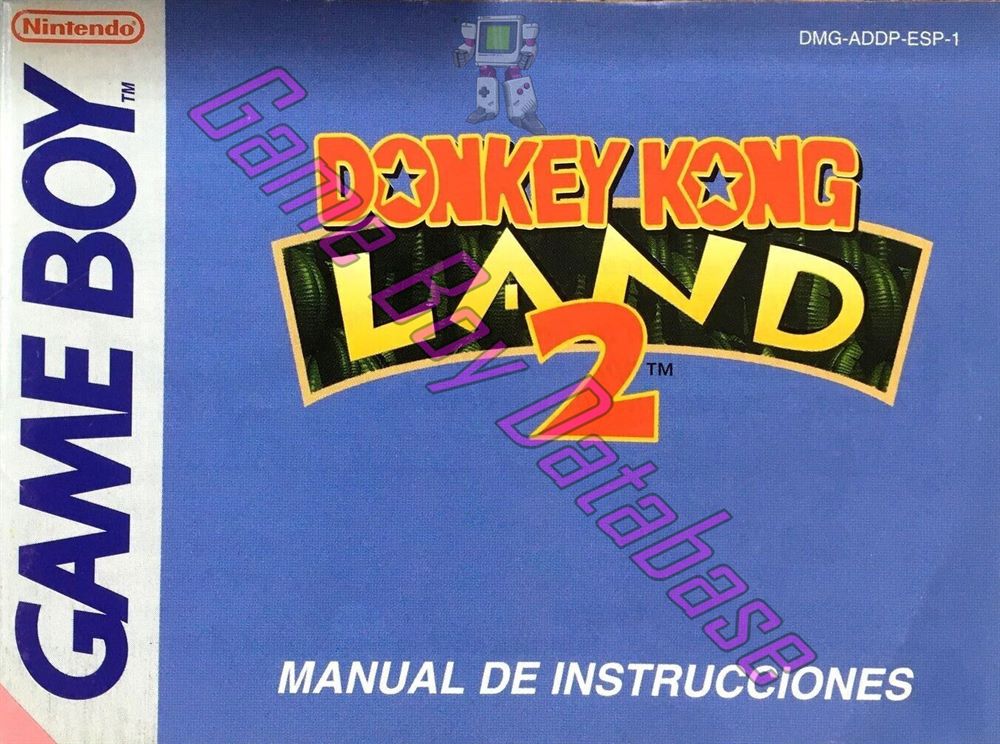 Donkey Kong Land 2 ESP Front of the booklet