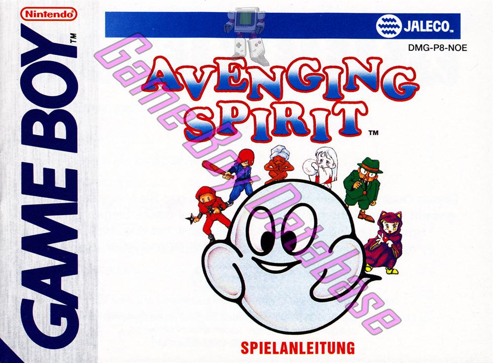 Avenging Spirit NOE Front of the booklet