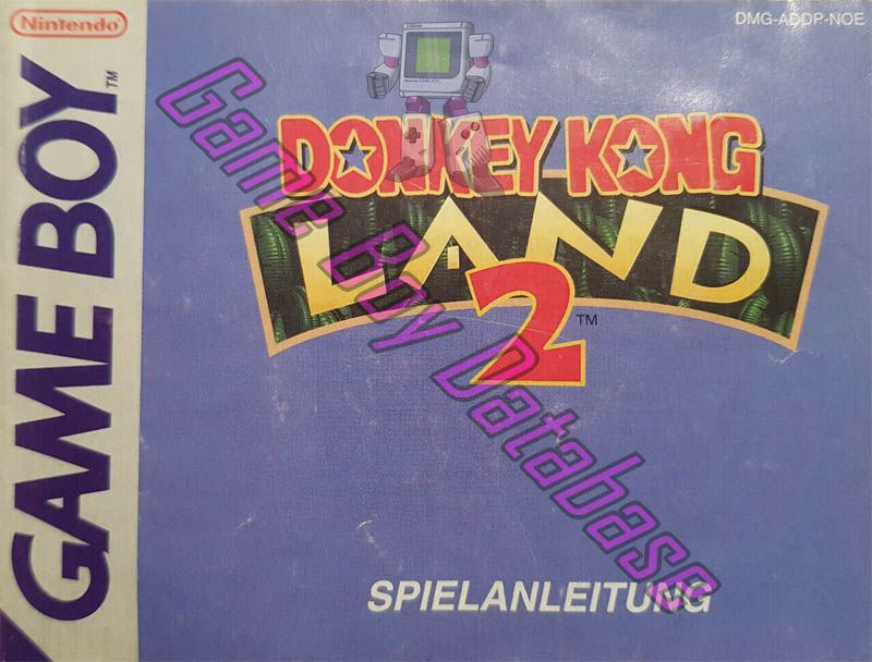 Donkey Kong Land 2 NOE Front of the booklet