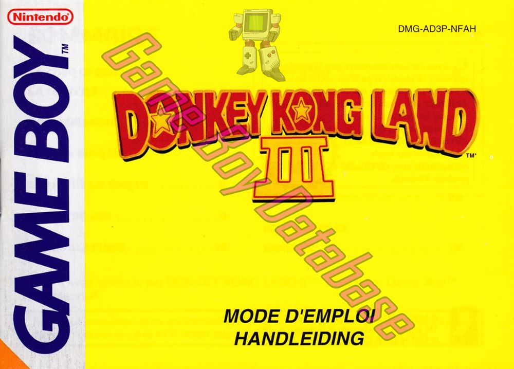 Donkey Kong Land III NFAH Front of the booklet