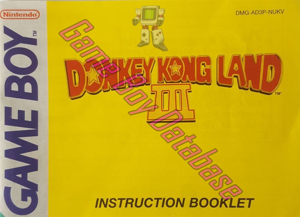 Donkey Kong Land III NUKV Front of the booklet