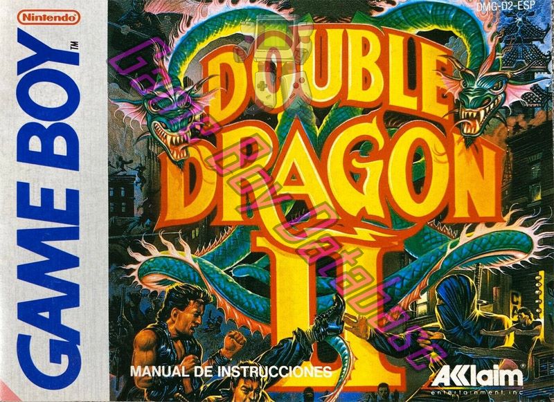 Double Dragon II ESP Front of the booklet