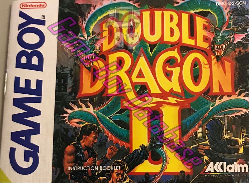 Double Dragon II SCN Front of the booklet