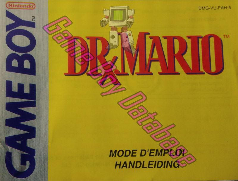 Dr. Mario FAH-2 Front of the booklet