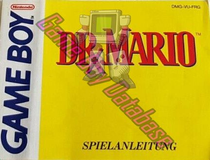 Dr. Mario FRG Front of the booklet