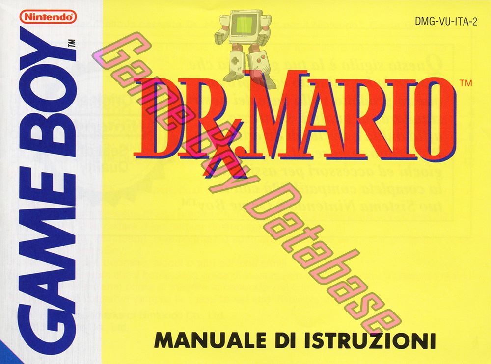 Dr. Mario ITA-1 Front of the booklet