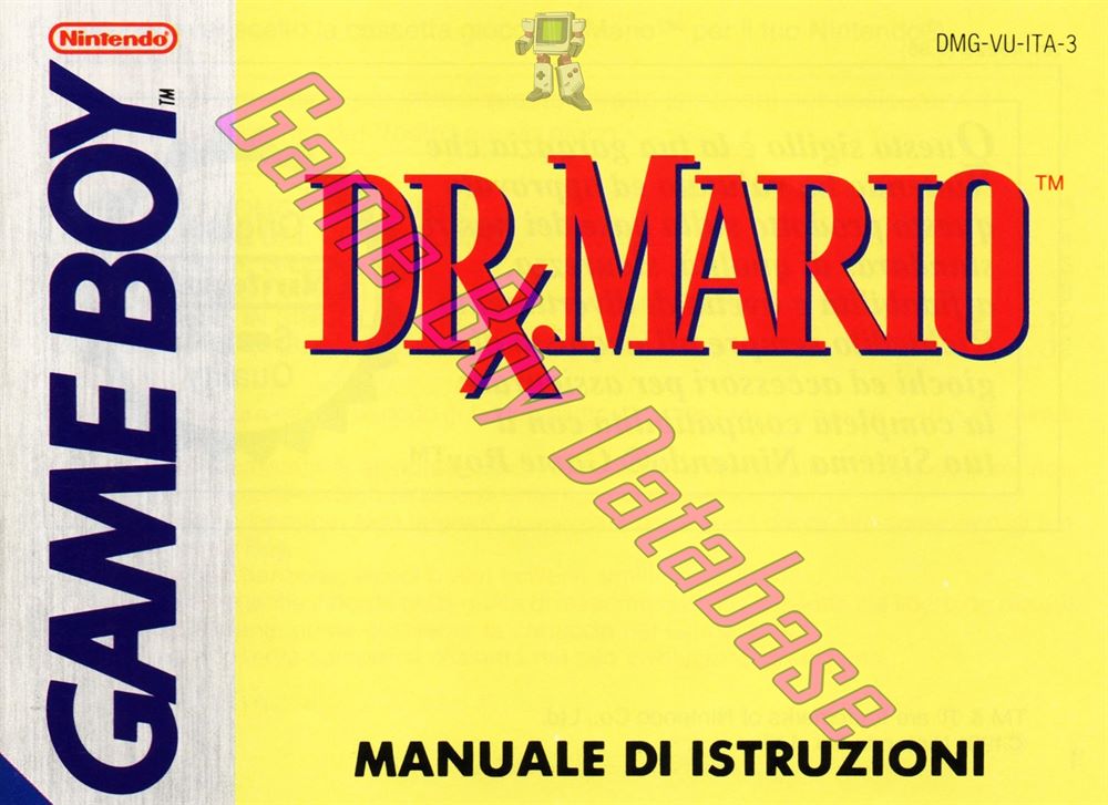 Dr. Mario ITA-3 Front of the booklet