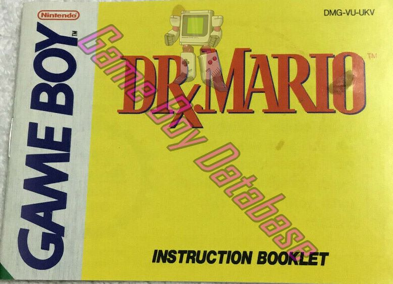 Dr. Mario UKV Front of the booklet