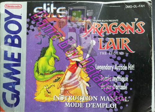 Dragon's Lair the Legend (Sullivan Bluth Presents) FAH Front of the booklet