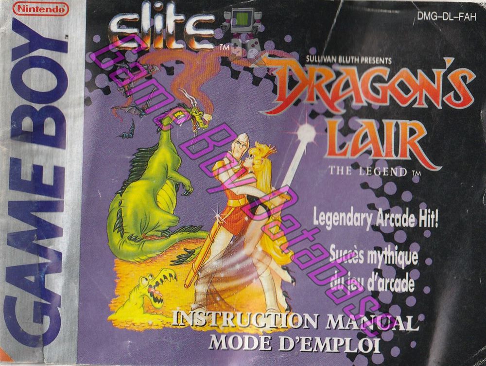 Dragon's Lair the Legend (Sullivan Bluth Presents) FAH Front of the booklet