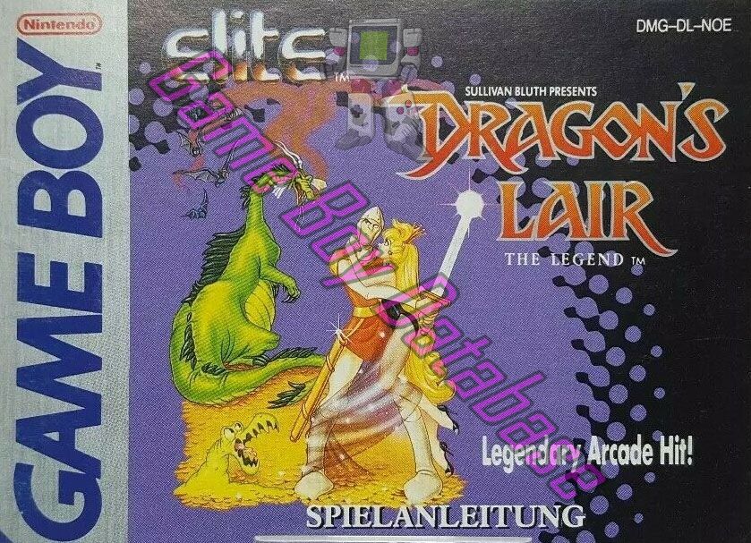 Dragon's Lair the Legend (Sullivan Bluth Presents) NOE Front of the booklet