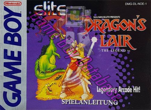 Dragon's Lair the Legend (Sullivan Bluth Presents) NOE-1 Front of the booklet