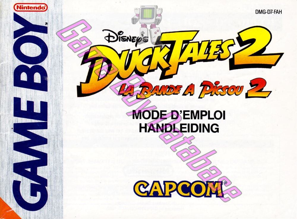 Duck Tales 2 (Disney's) FAH Front of the booklet