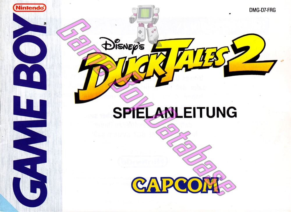 Duck Tales 2 (Disney's) FRG Front of the booklet