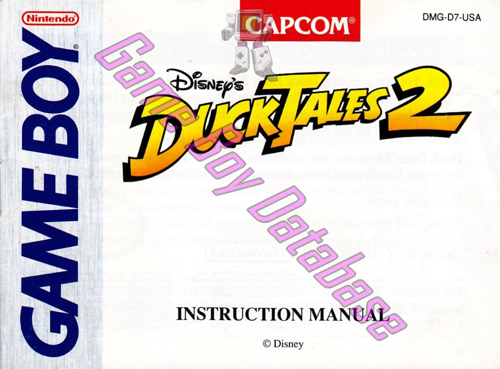 Duck Tales 2 (Disney's) USA Front of the booklet