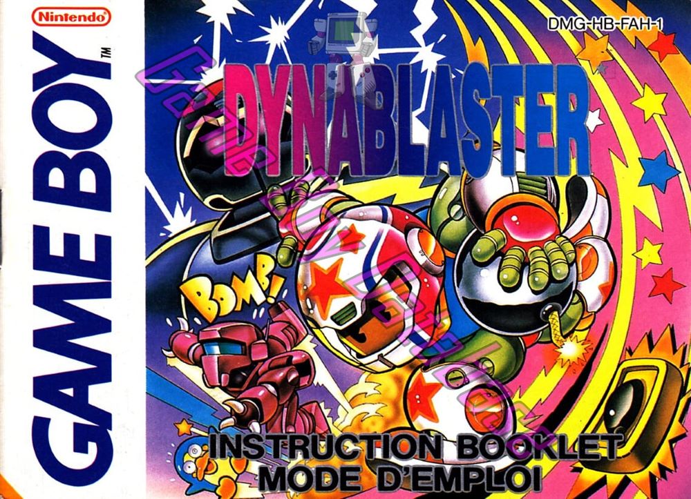 Dynablaster FAH-1 Front of the booklet