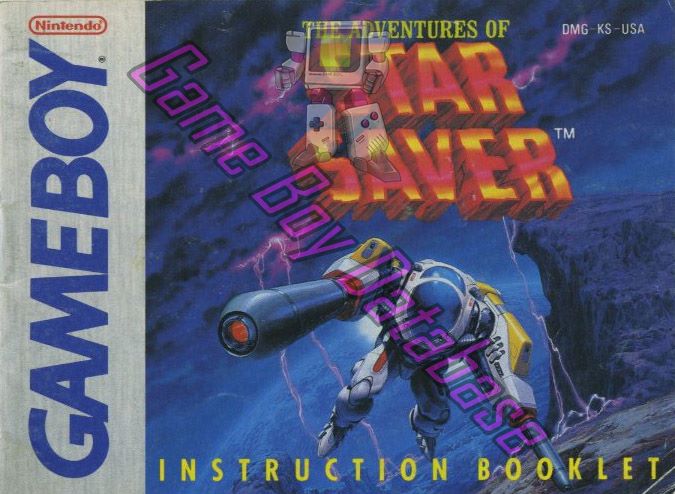 Star Saver (the Adventures of) USA Front of the booklet