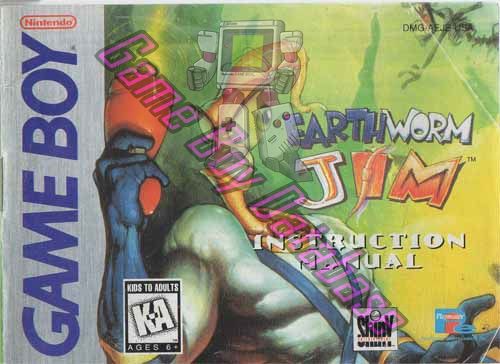 Earthworm Jim USA Front of the booklet