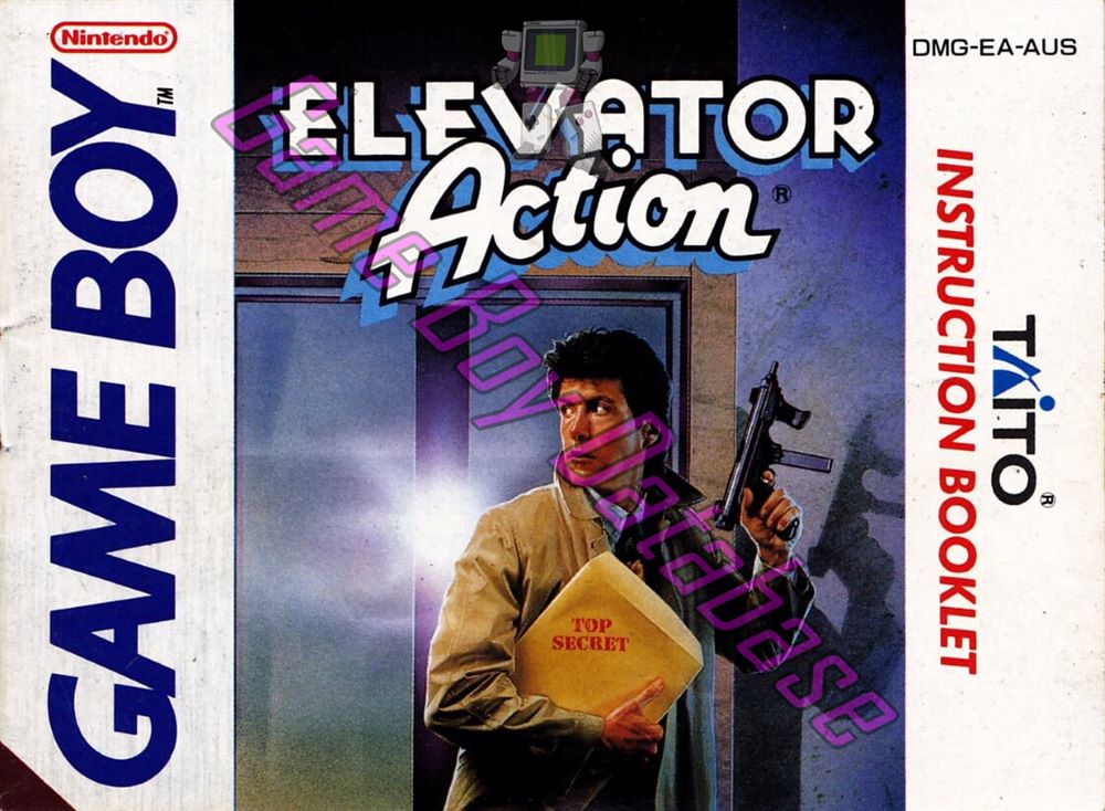 Elevator Action AUS Front of the booklet