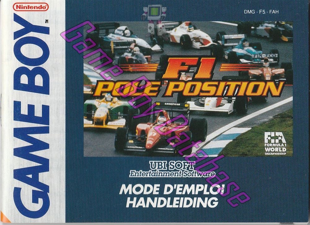 F1 Pole Position FAH-1 Front of the booklet