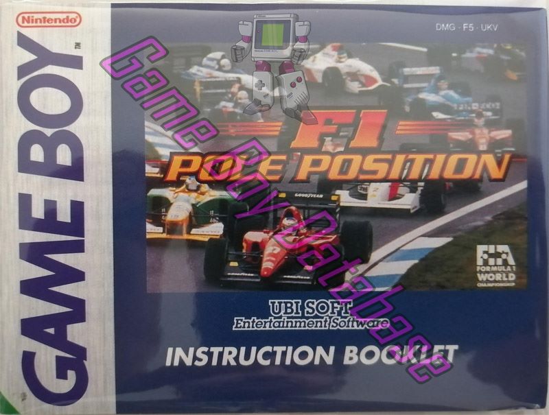 F1 Pole Position UKV Front of the booklet