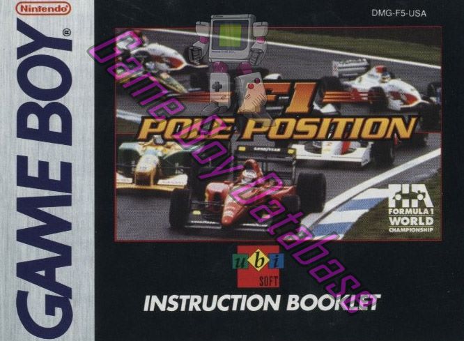 F1 Pole Position USA Front of the booklet