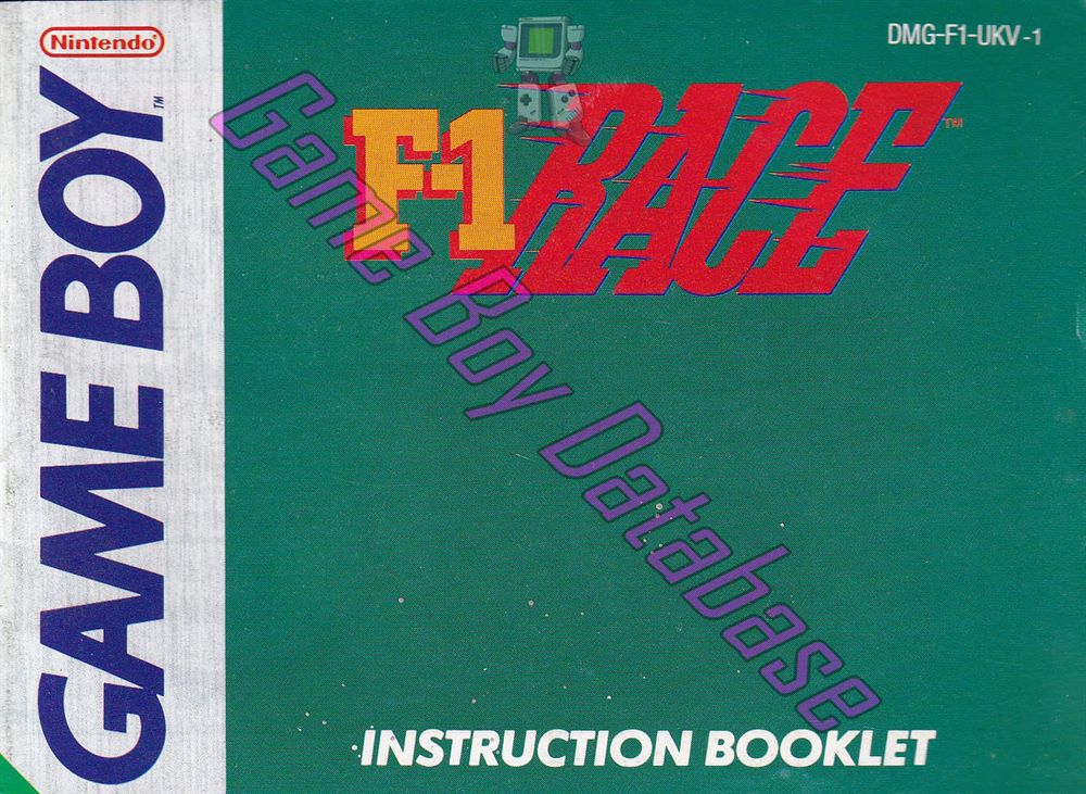 F-1 Race UKV Front of the booklet