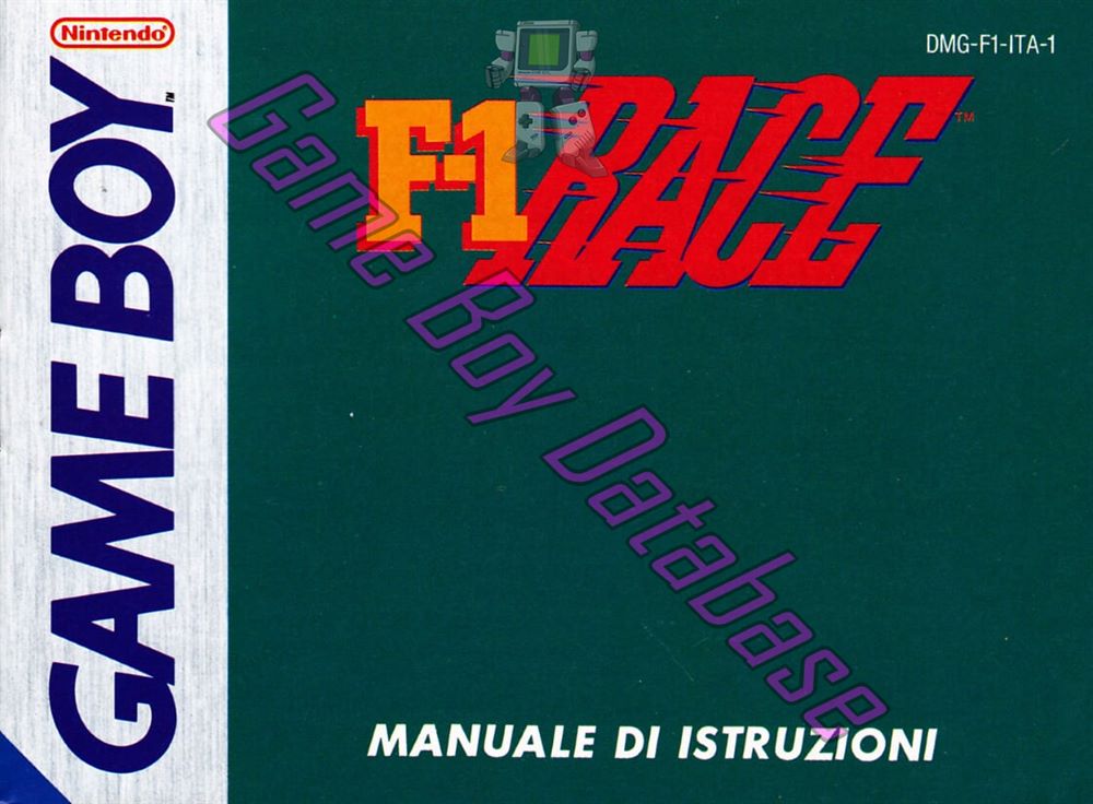 F-1 Race ITA Front of the booklet