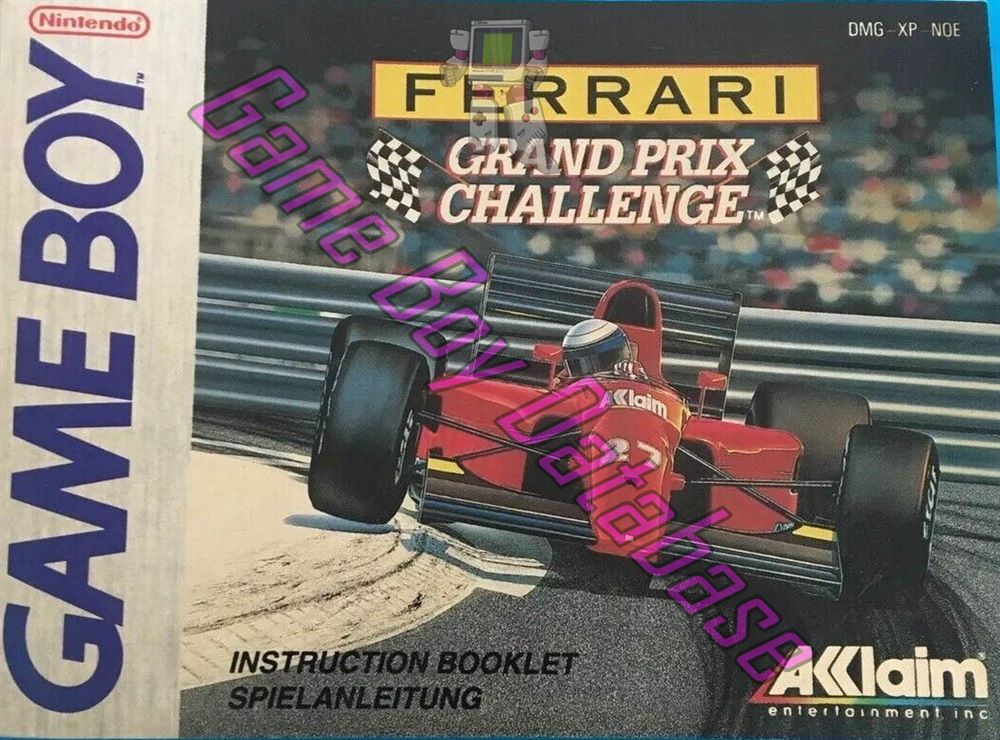 Ferrari Grand Prix Challenge NOE Front of the booklet