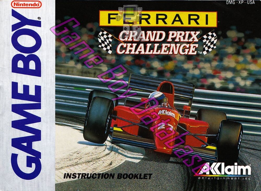 Ferrari Grand Prix Challenge USA Front of the booklet