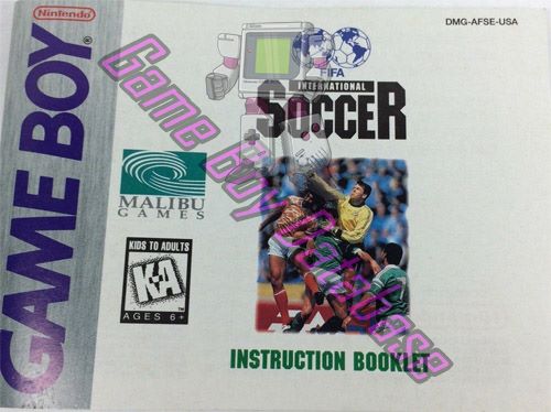 FIFA International Soccer USA Front of the booklet