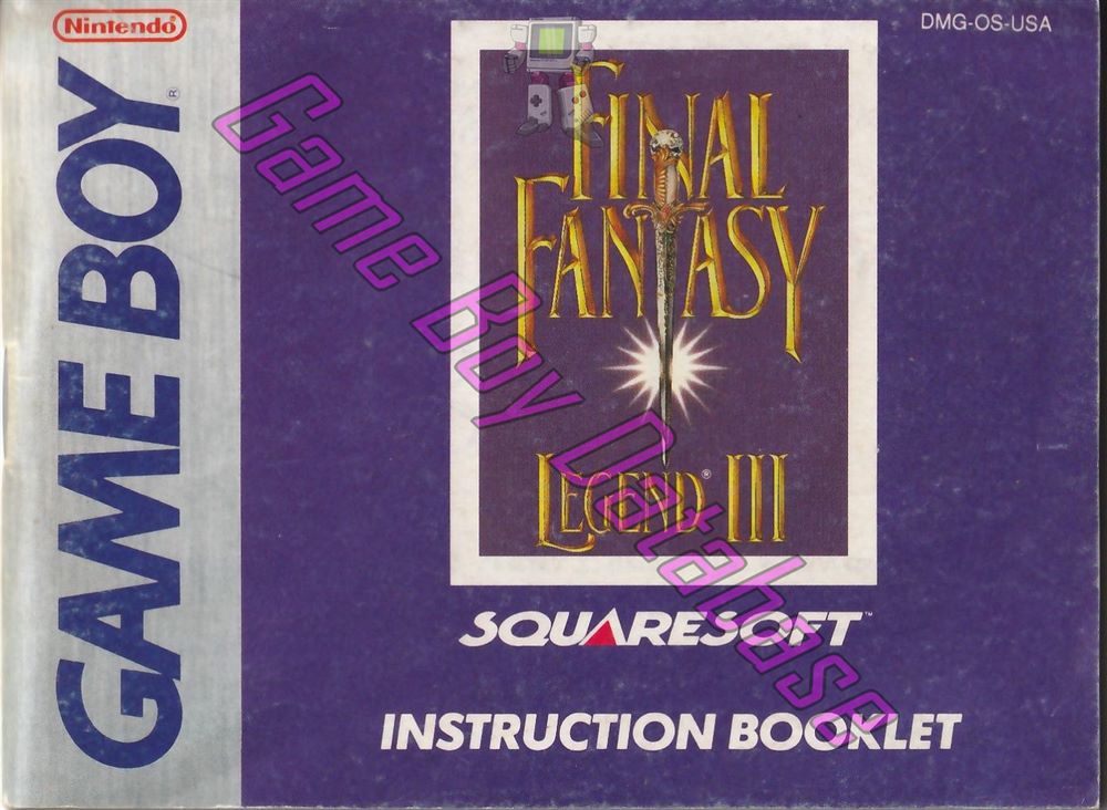 Final Fantasy Legend III USA Front of the booklet